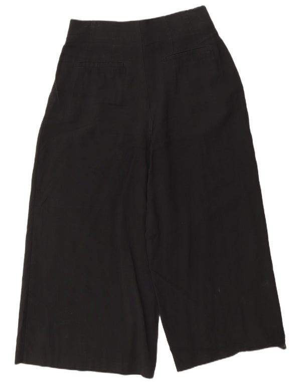 Zara Womens Trafaluc High Waist Cropped Trousers Medium W28 L23 Black