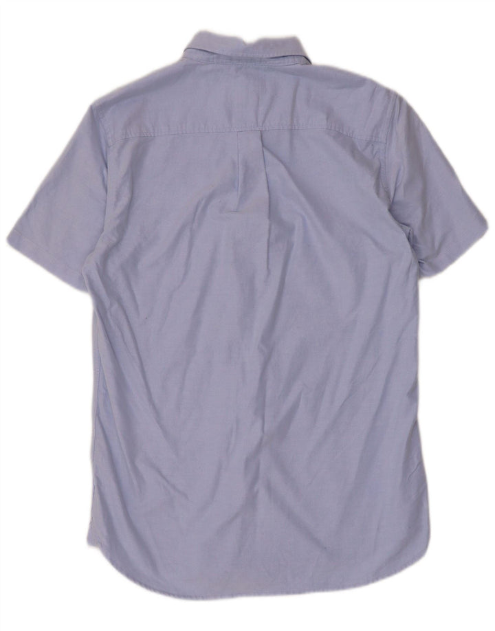 Superdry Mens Short Sleeve Regular Fit Shirt Small Blue Cotton