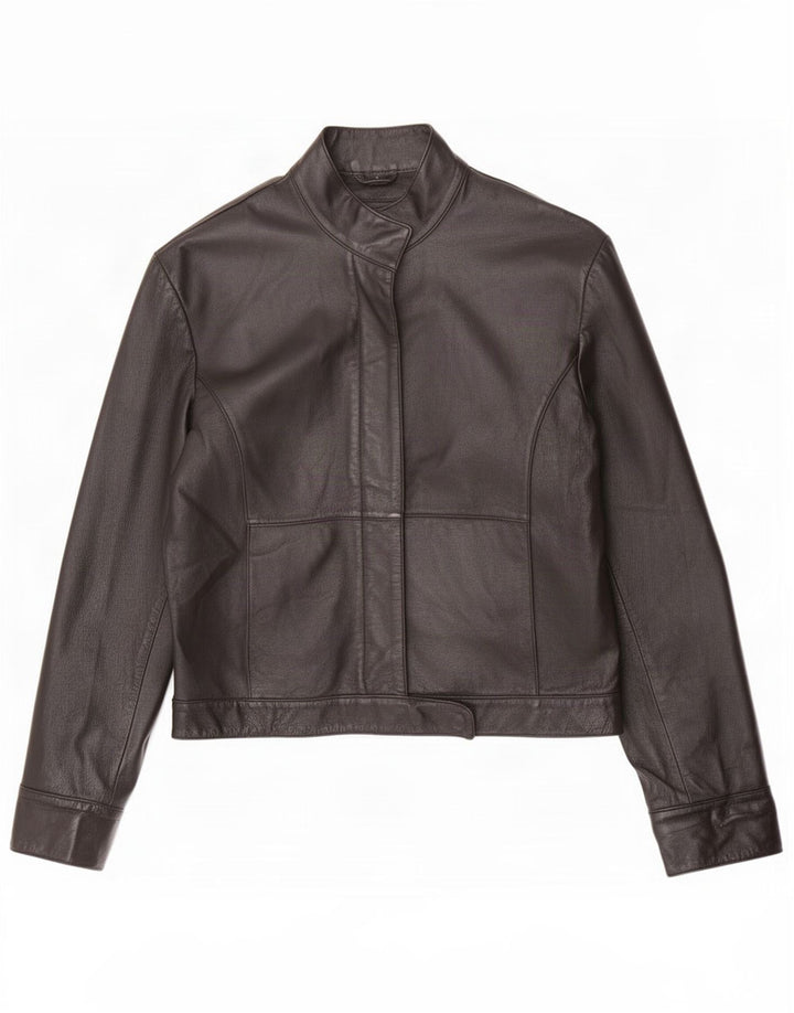 Les Boulevards Womens Leather Jacket IT 44 Medium Black