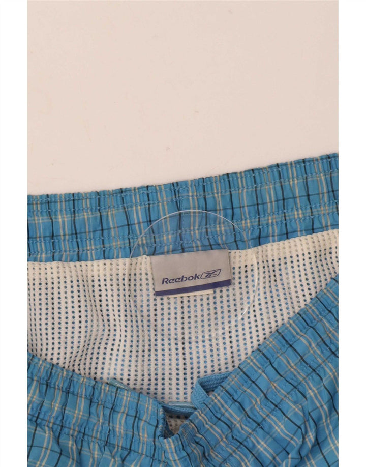 Reebok Mens Swimming Shorts Large Blue Check