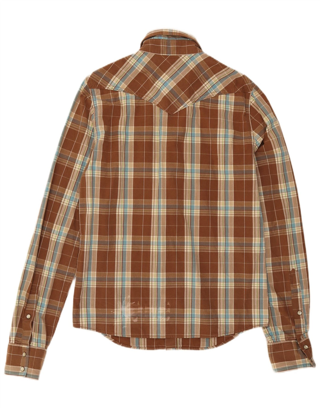 Hollister Mens Shirt Medium Brown Check Cotton