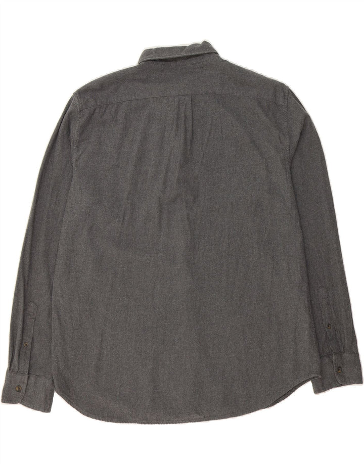 J. CREW Mens Classic Flannel Shirt XL Grey Cotton Vintage J. Crew and Second-Hand J. Crew from Messina Hembry 