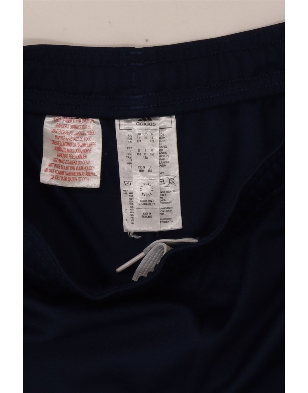 ADIDAS Boys Aeroready Tracksuit Trousers 11-12 Years  Navy Blue Polyester