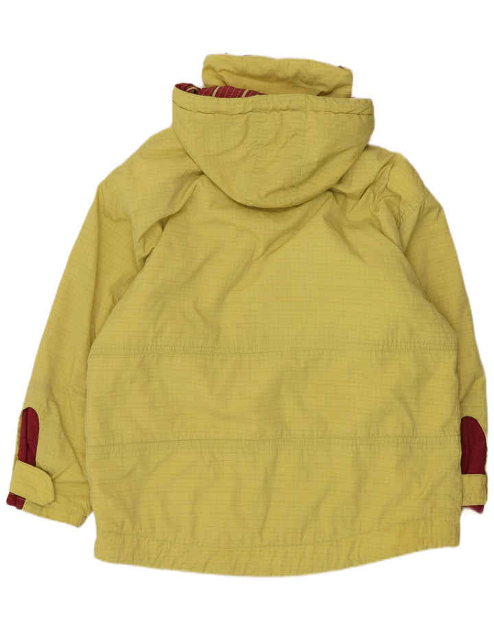 Ellesse Womens Hooded Windbreaker Jacket UK 12 Medium Yellow Colourblock