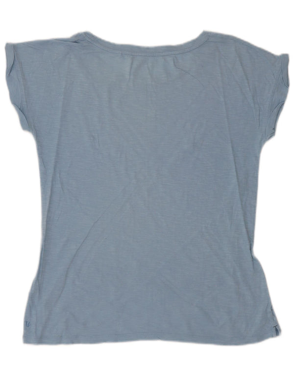 Fat Face Womens Oversized T-Shirt Top UK 10 Small Blue Cotton
