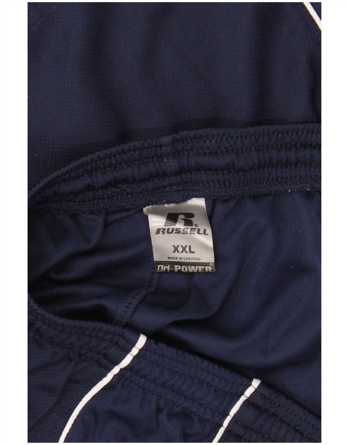 Russell Athletic Mens Sport Shorts 2XL  Navy Blue Polyester