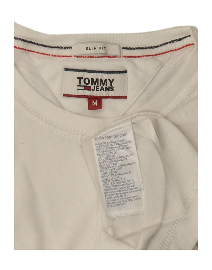 Tommy Hilfiger Mens Slim Fit Top Long Sleeve Medium White Cotton