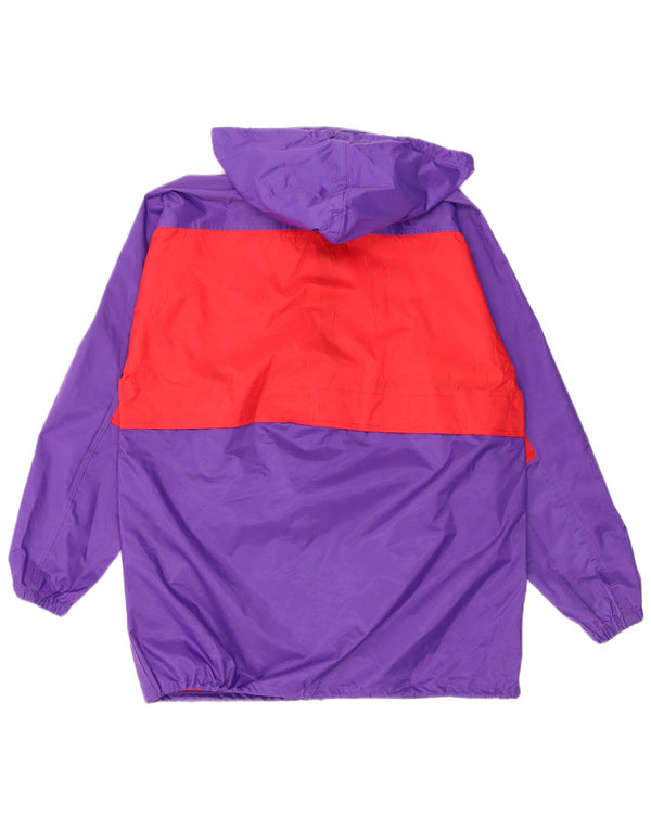 PUMA Mens Oversized Hooded Rain Jacket UK 36 Small Purple Colourblock
