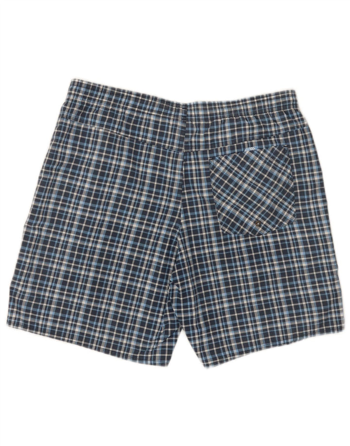 Adidas Mens Swimming Shorts Small  Blue Gingham Polyester