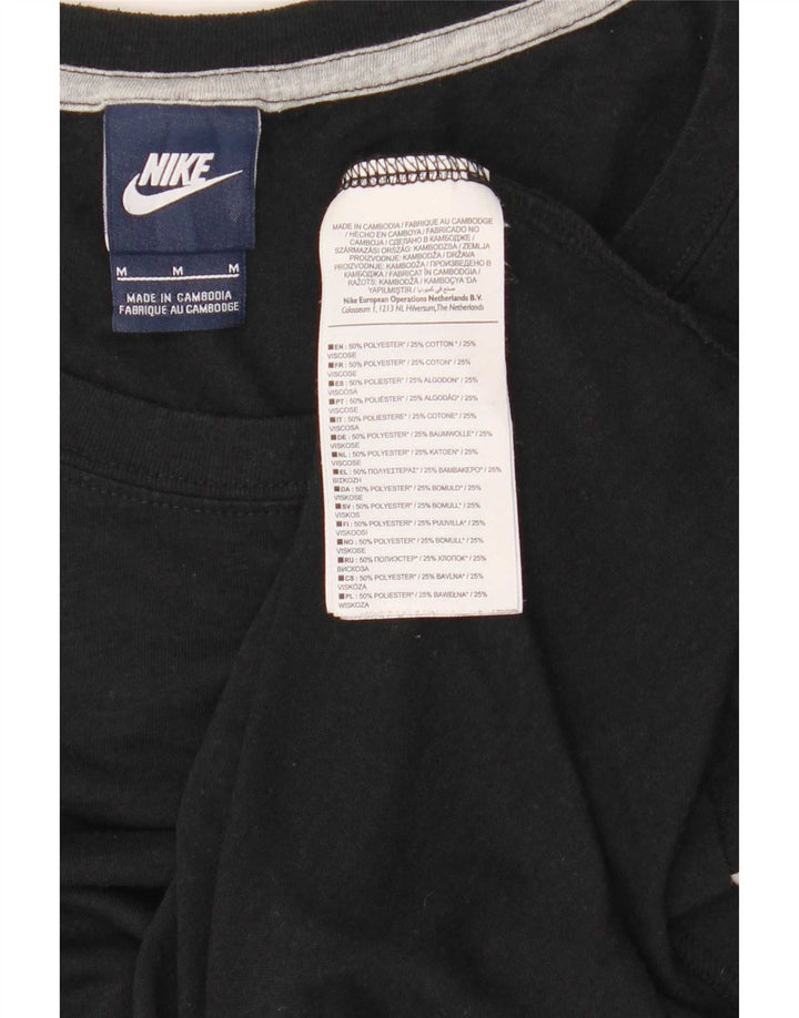 Nike Womens Graphic Vest Top UK 14 Medium Black Polyester