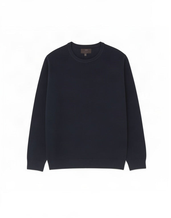 Marks & Spencer Mens Crew Neck Jumper Sweater Large Navy Blue Cashmere