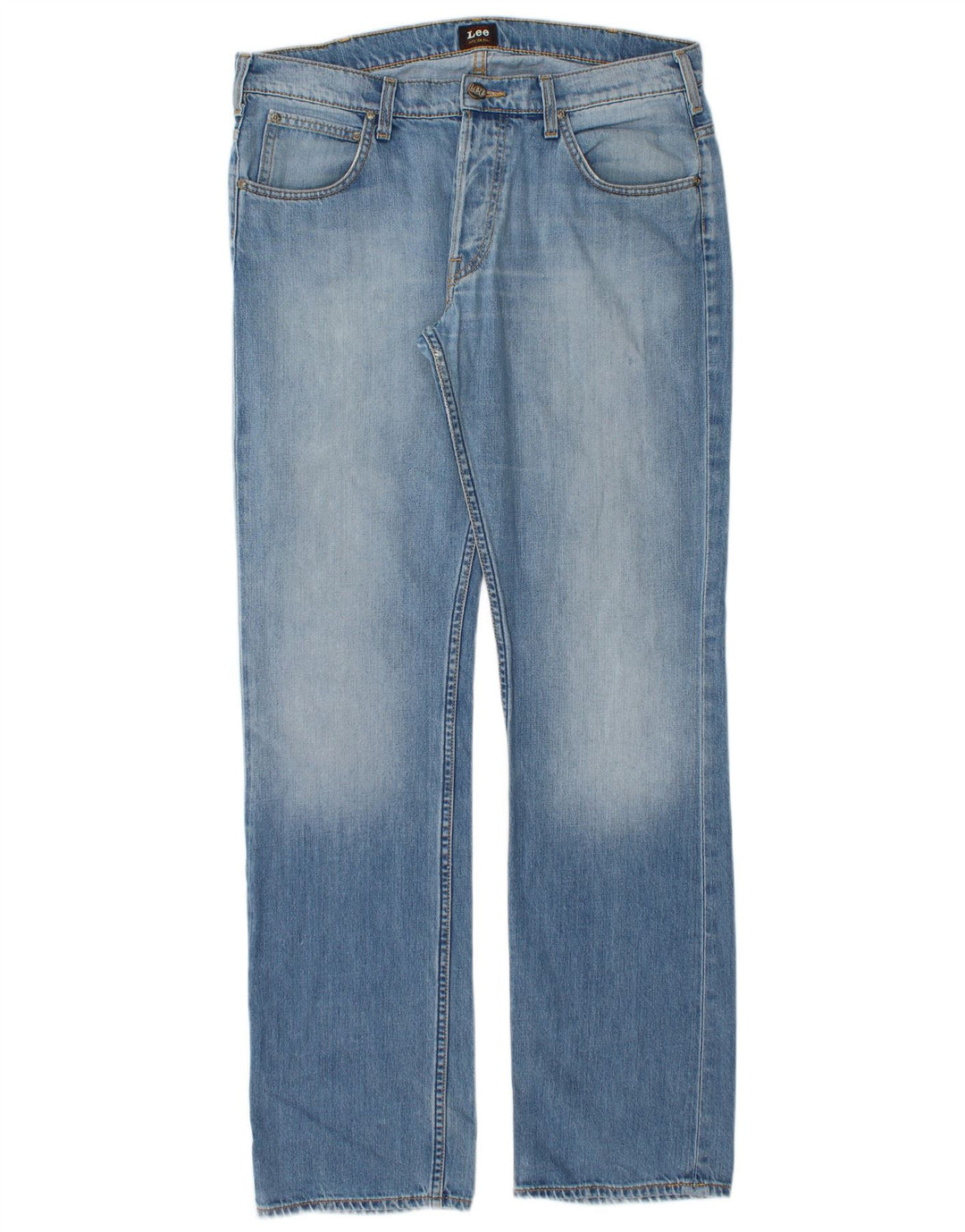 Lee Mens Knox Straight Jeans W34 L34 Blue Cotton