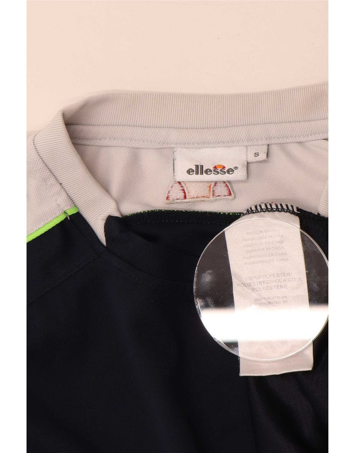 Ellesse Mens Graphic T-Shirt Top Small Navy Blue Colourblock Polyester