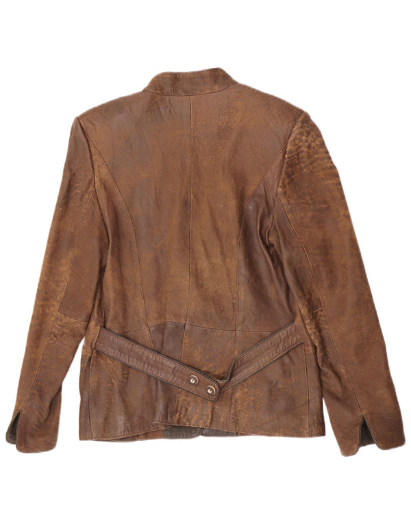 Vintage Womens 1 Button Blazer Jacket EU 38 Medium Brown Colourblock