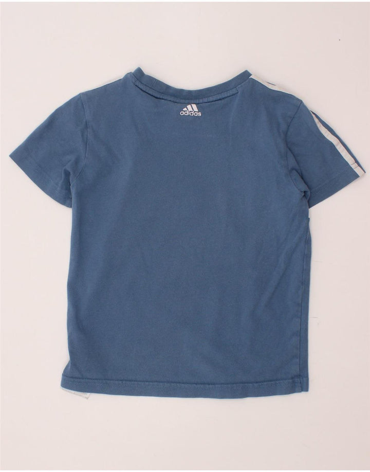 ADIDAS Boys Graphic 2 Piece Set 3-4 Years  Blue Colourblock Cotton