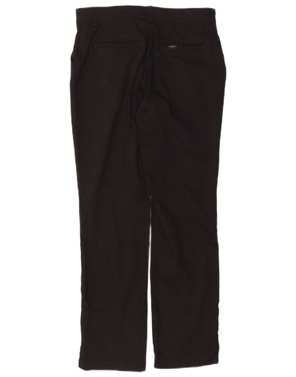Lee Womens Straight Chino Trousers US 10 Large W34 L30 Black Cotton