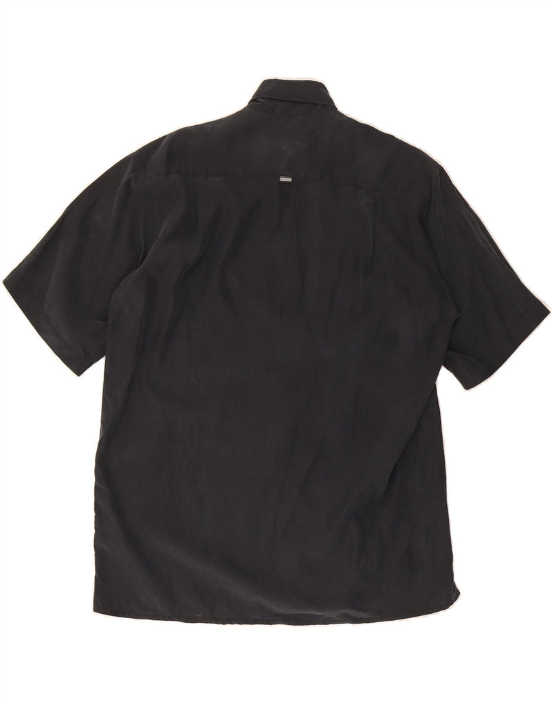 CARLO COLUCCI Mens Short Sleeve Shirt Size 39 Medium Black Rayon Vintage Carlo Colucci and Second-Hand Carlo Colucci from Messina Hembry 