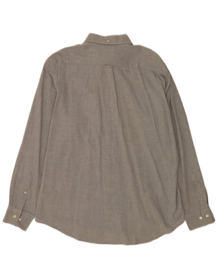 Gant Mens Regular Fit Shirt XL Grey Cotton
