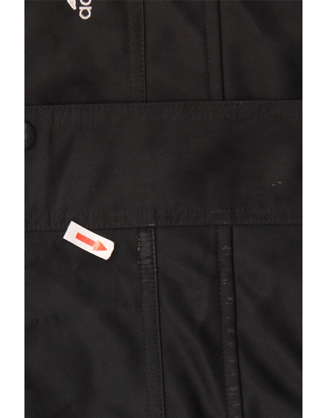 ADIDAS Womens Oversized Hooded Tracksuit Top Jacket UK 14 Large Black