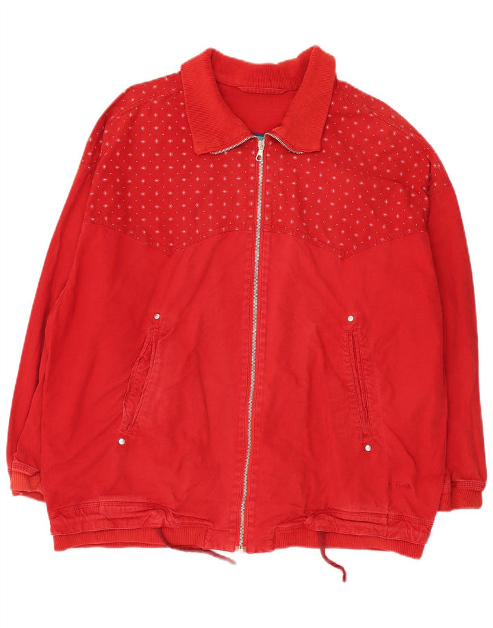 Belfe & Belfe Womens Oversized Bomber Jacket IT 44 Medium Red