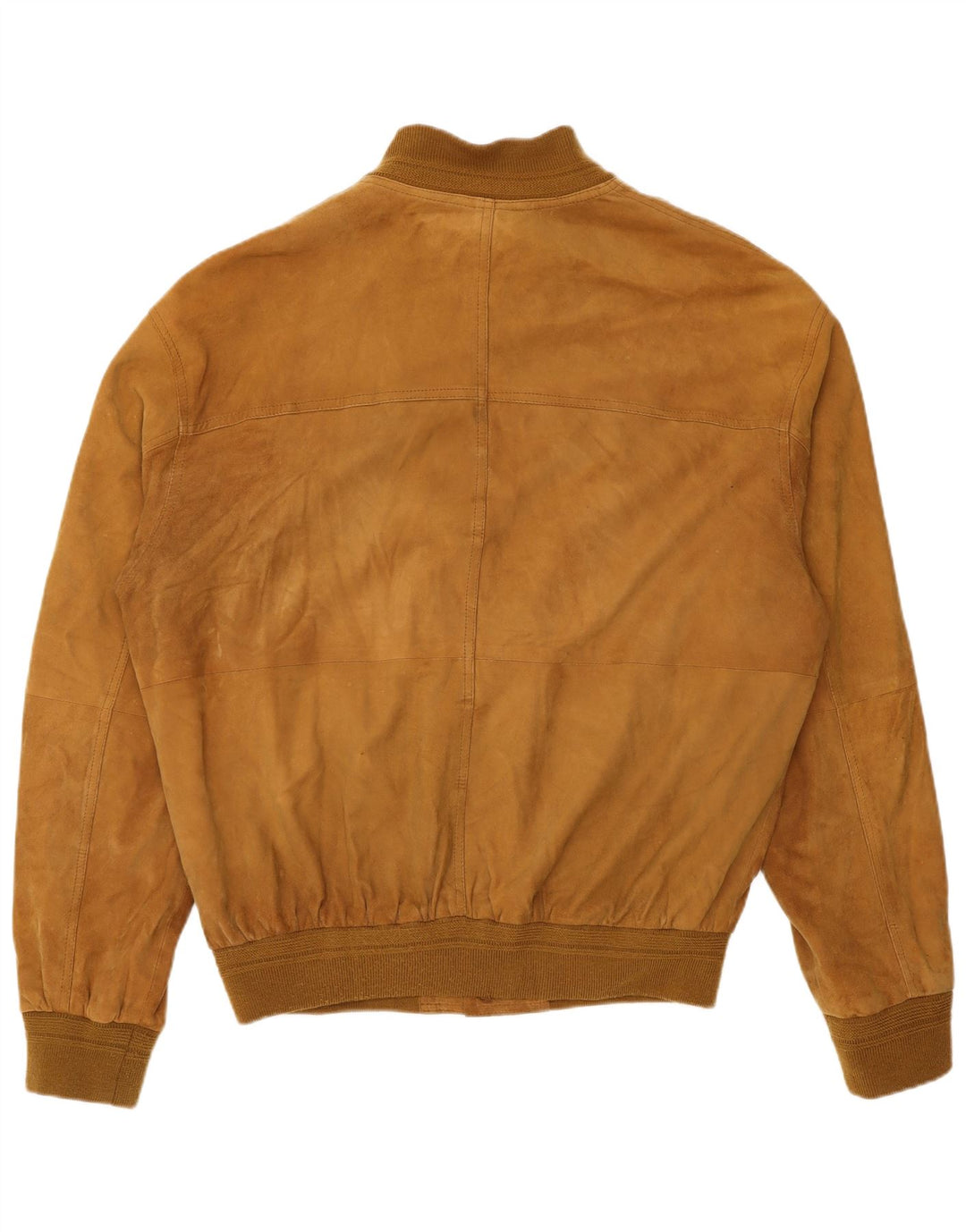 Vintage Mens Suede Bomber Jacket IT 54 2XL Beige Leather