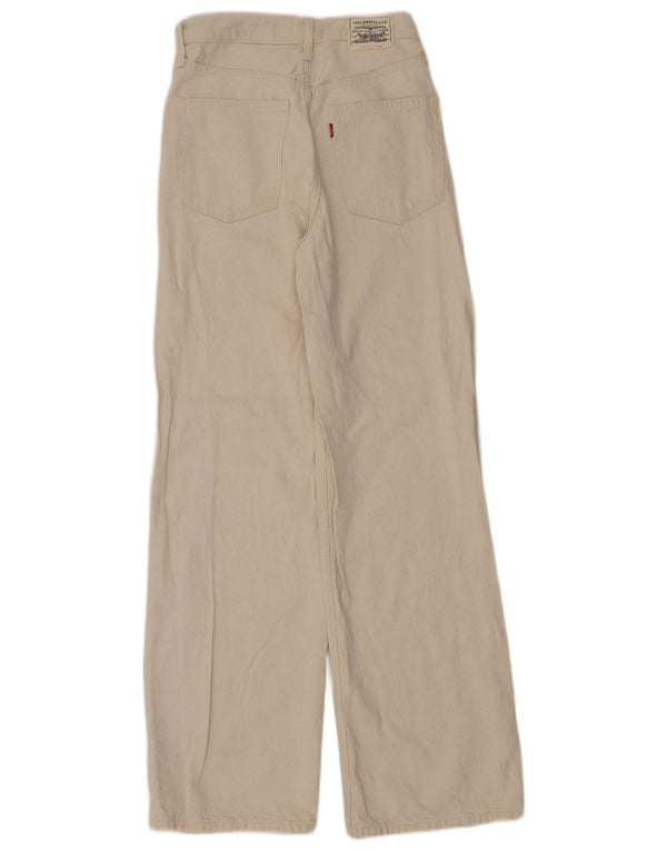 Levi's Womens High Rise Loose Jeans W27 L31 Beige Cotton