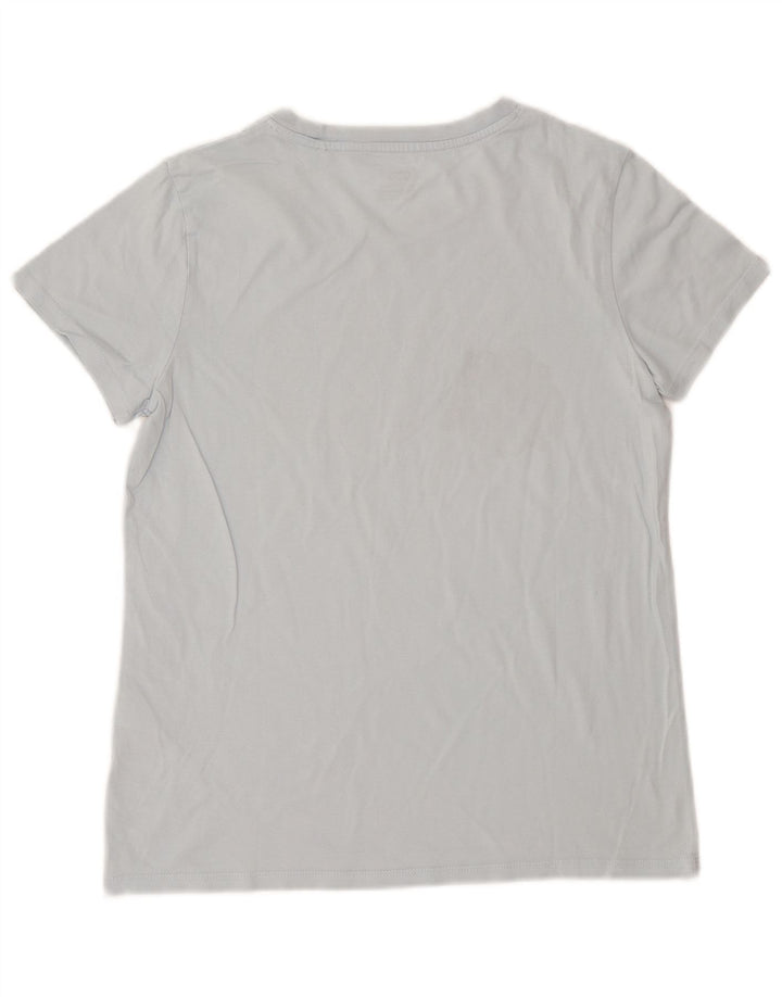 Levi's Womens Graphic T-Shirt Top UK 12 Medium Blue Cotton