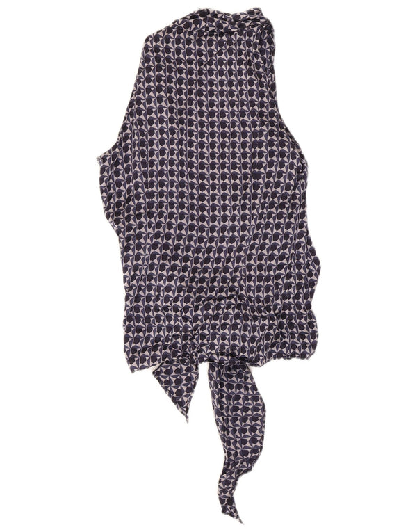 Paul & Shark Womens Sleeveless Cardigan Top IT 42 Medium Navy Blue