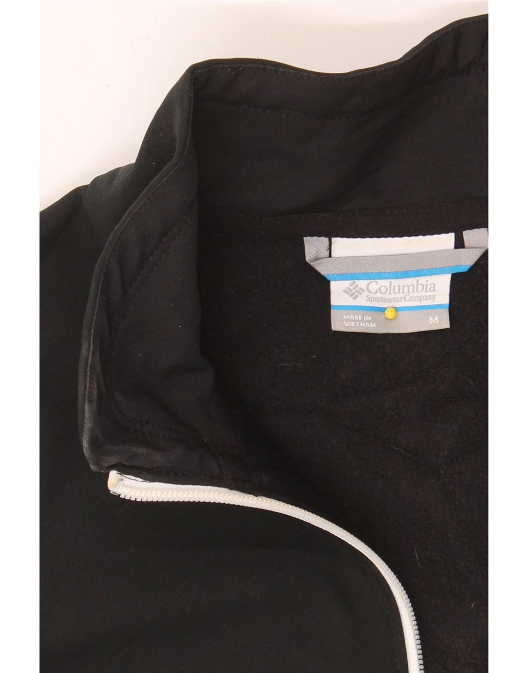 COLUMBIA Womens Tracksuit Top Jacket UK 14 Medium Black Polyester Vintage Columbia and Second-Hand Columbia from Messina Hembry 