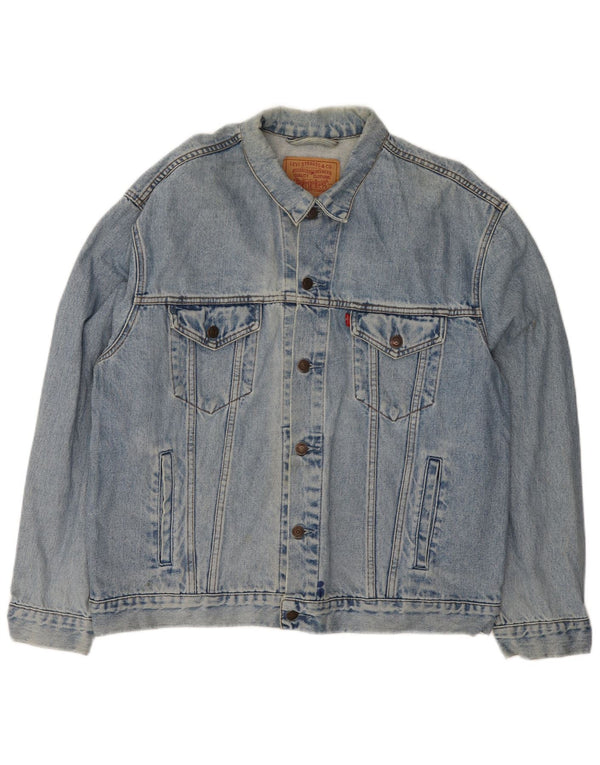 Levi's Mens Denim Jacket UK 44 2XL Blue Cotton