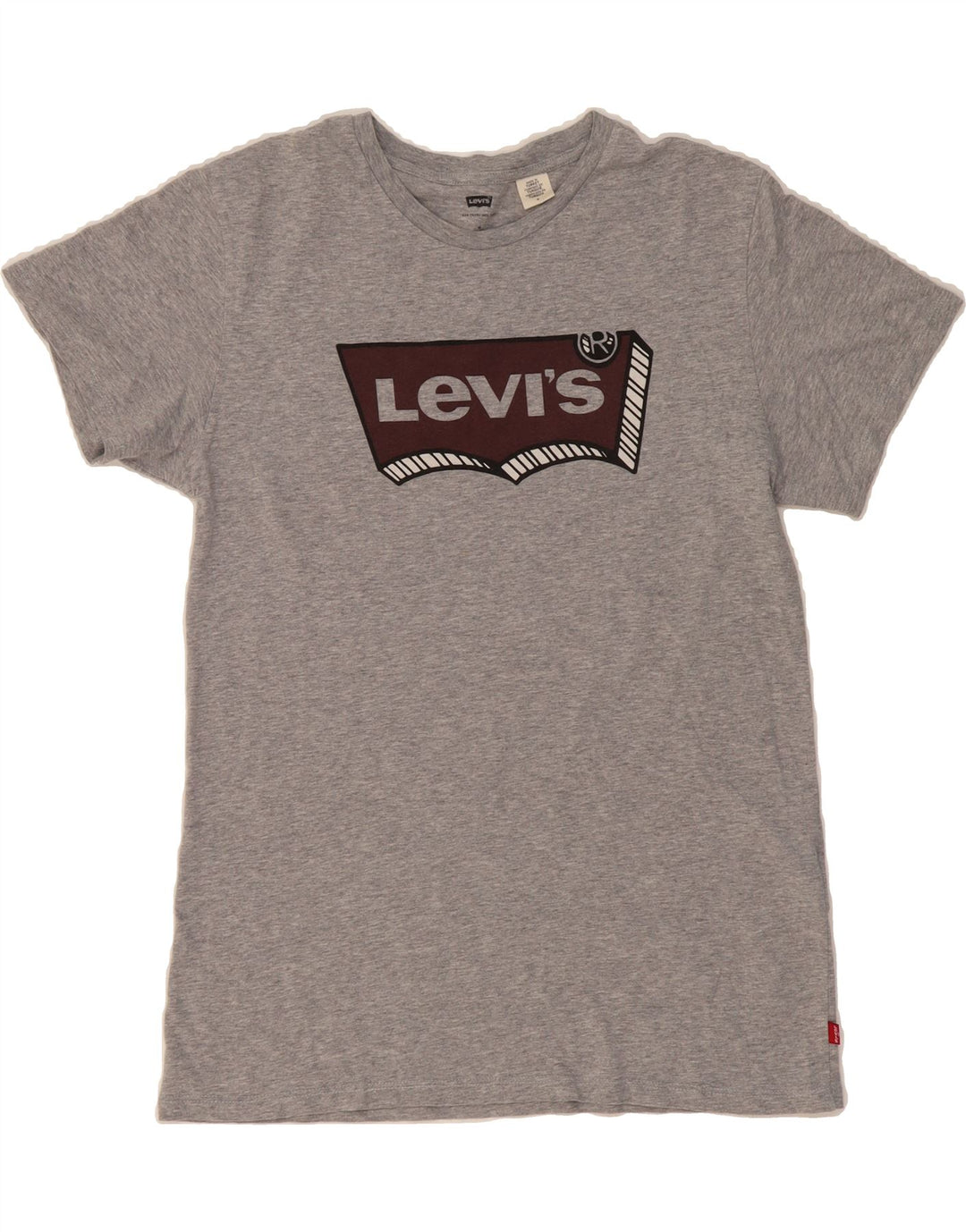 LEVI'S Mens Graphic T-Shirt Top Medium Grey Cotton Vintage Levi's and Second-Hand Levi's from Messina Hembry 