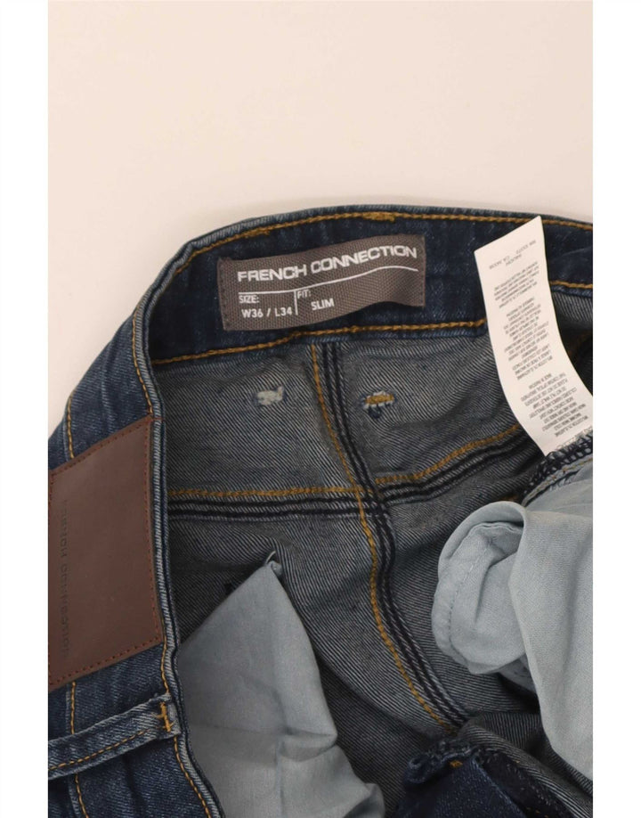 French Connection Mens Slim Jeans W36 L34 Blue Cotton