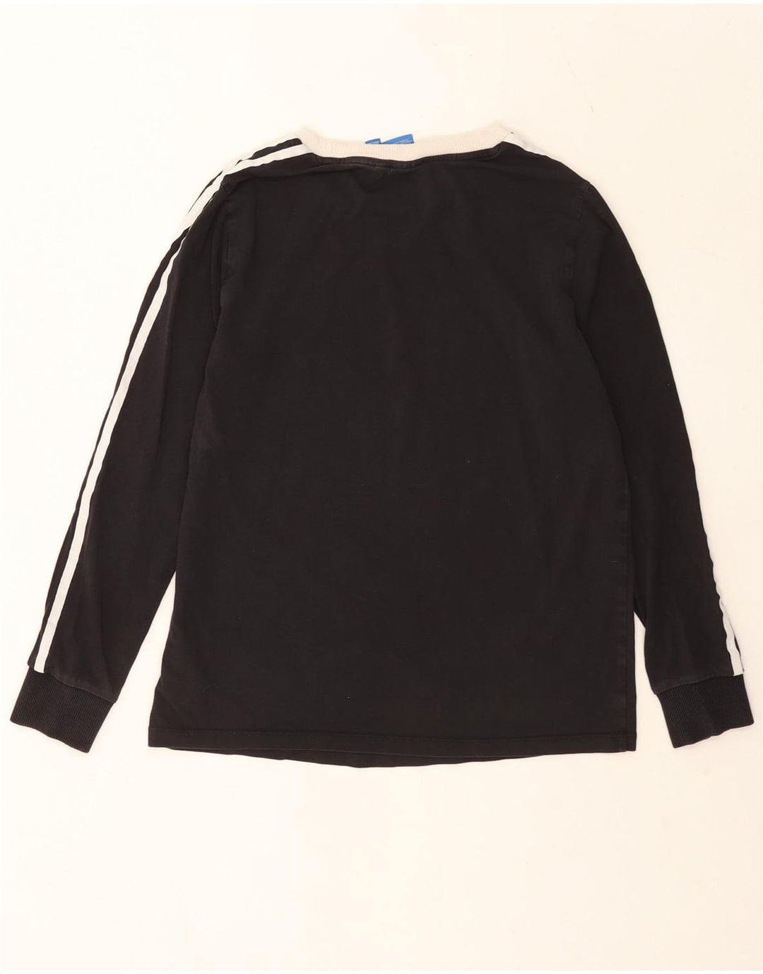 Adidas Womens Top Long Sleeve UK 14 Medium Black Cotton