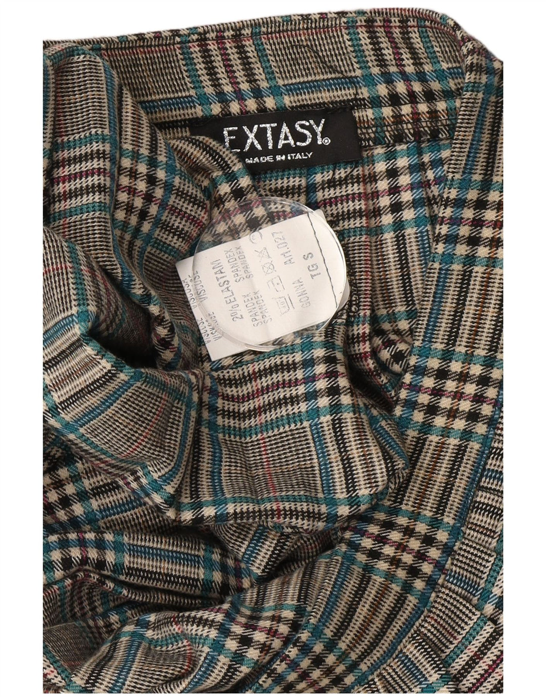 Vintage Womens Knife Pleated Skirt Small W28  Grey Plaid Polyester