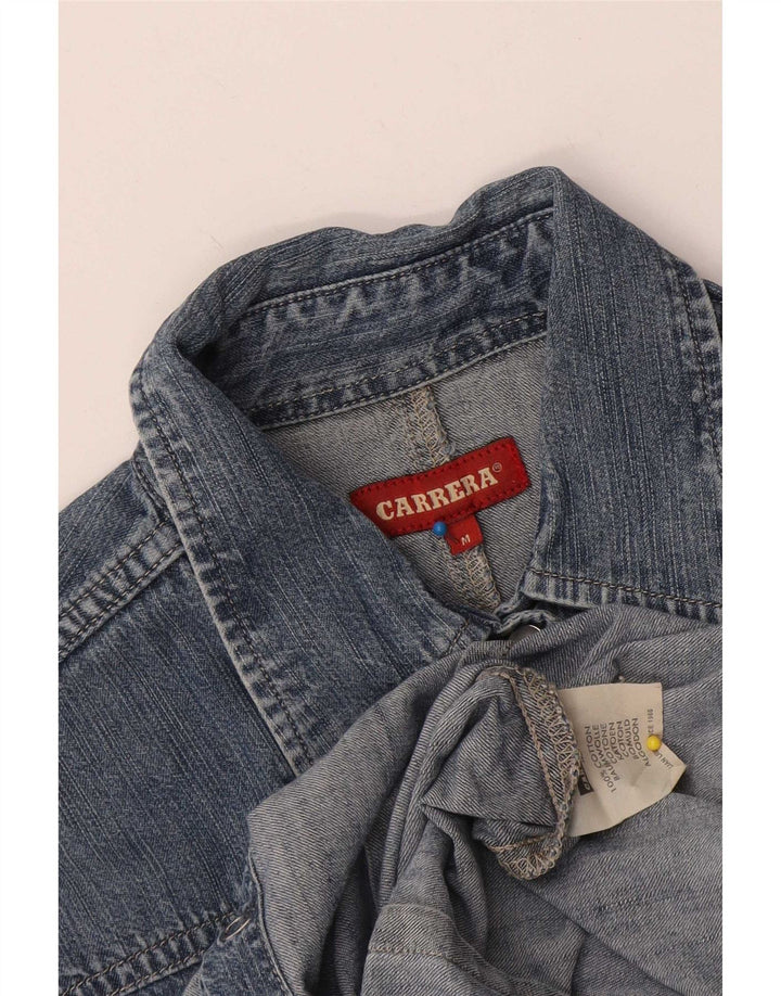 Carrera Womens Denim Shirt UK 12 Medium Blue Cotton
