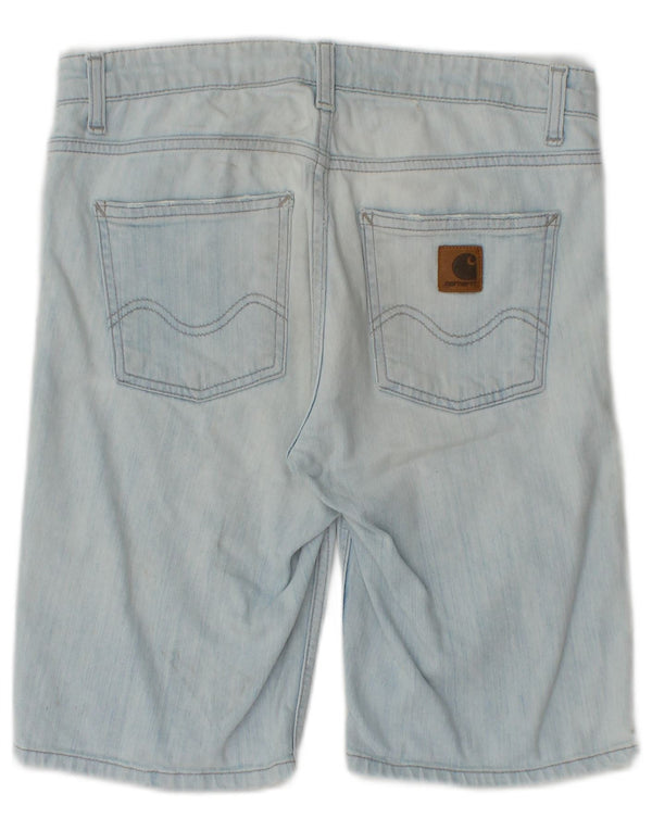 CARHARTT Womens Bermuda Denim Shorts W27 Small Blue Cotton
