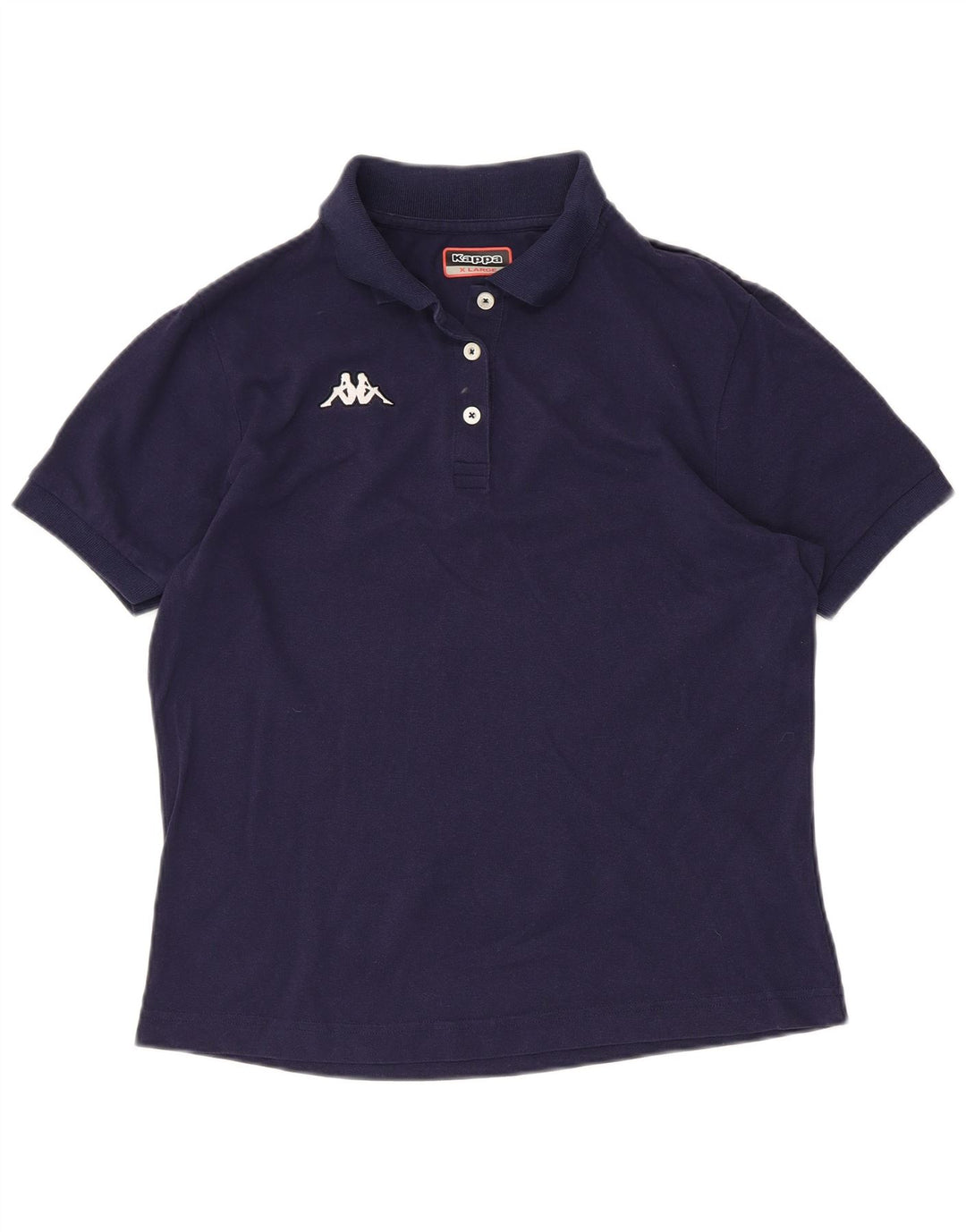 KAPPA Womens Polo Shirt UK 18 XL Navy Blue Cotton