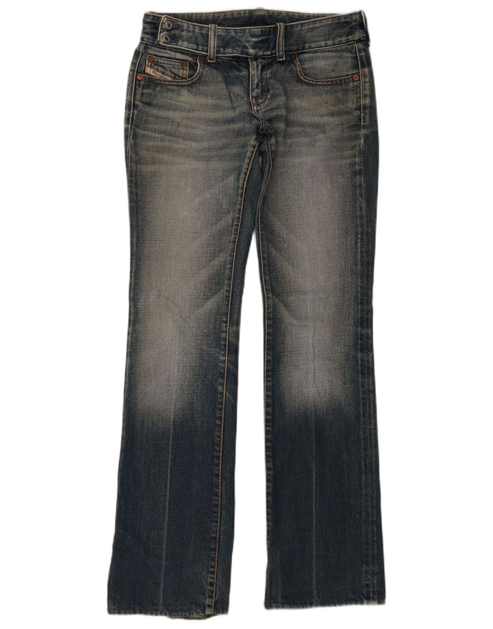 DIESEL Womens Straight Jeans W28 L32  Blue Cotton