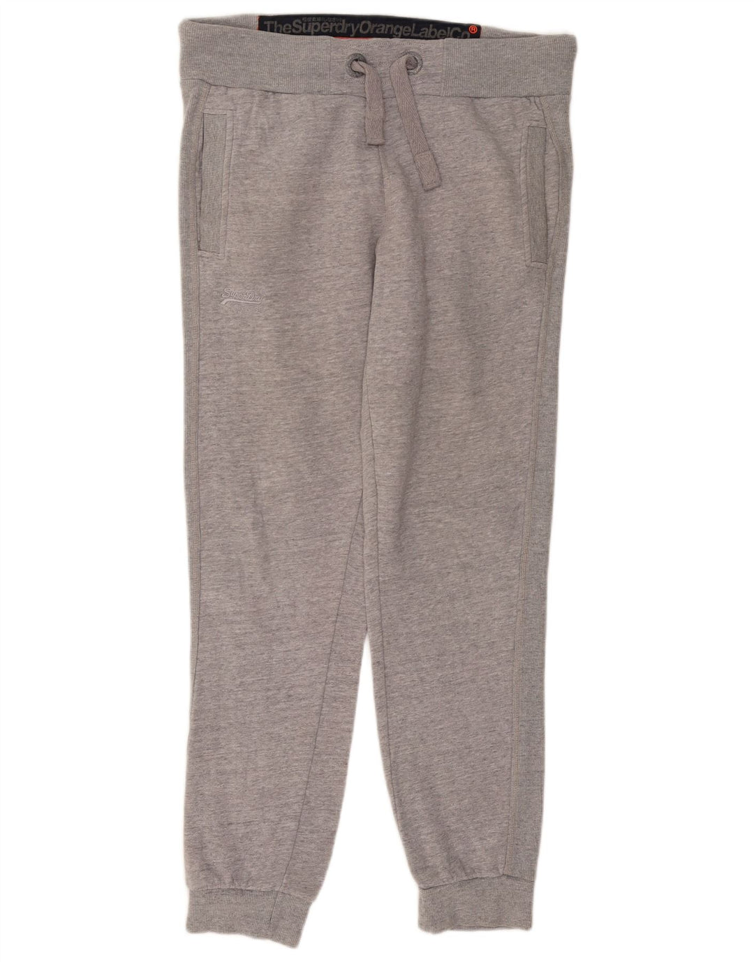 SUPERDRY Mens Slim Fit Tracksuit Trousers Joggers Medium  Grey Cotton