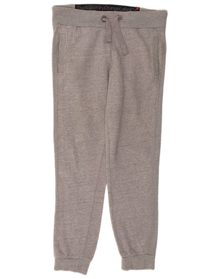 SUPERDRY Mens Slim Fit Tracksuit Trousers Joggers Medium  Grey Cotton