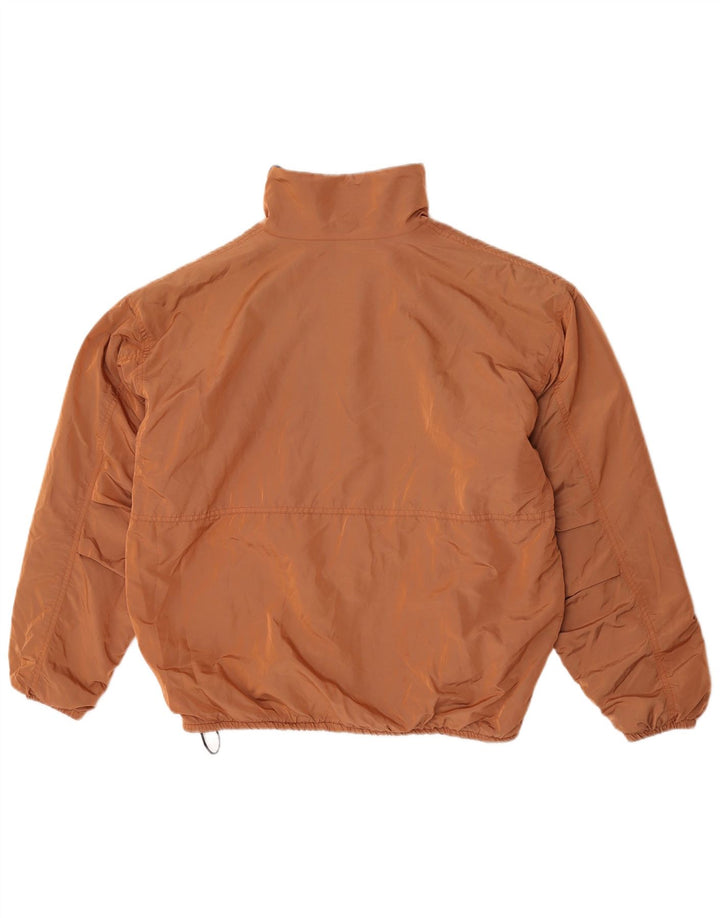 Vintage Mens Oversized Fleece Reversible Jacket Small Brown Polyamide