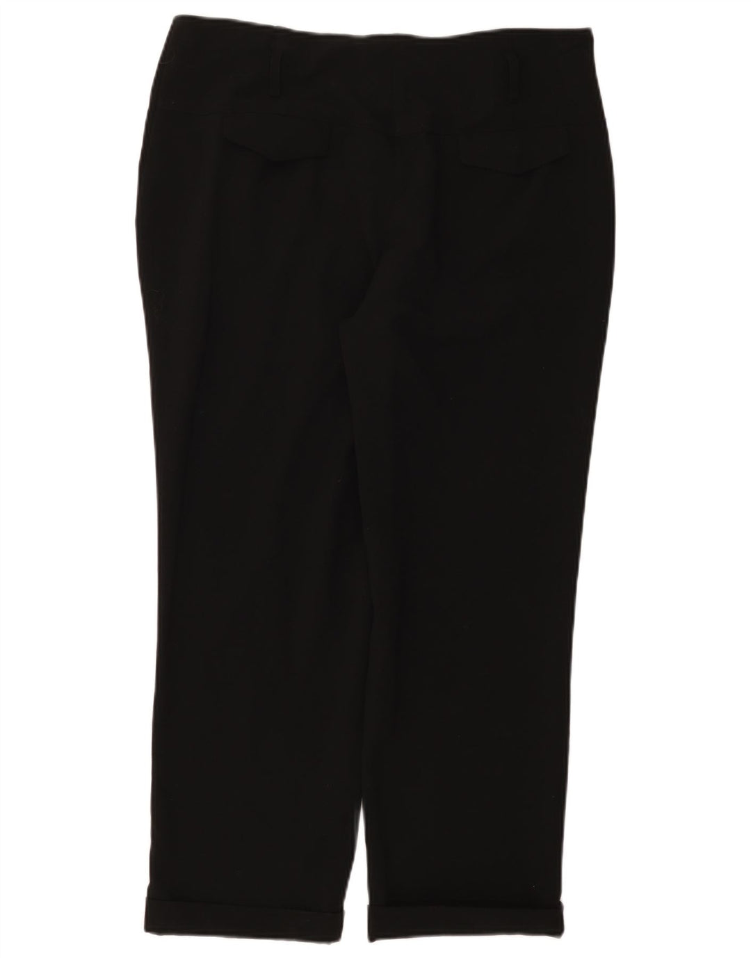 CALVIN KLEIN Womens Straight Cropped Trousers US 12 Large W36 L26 Black