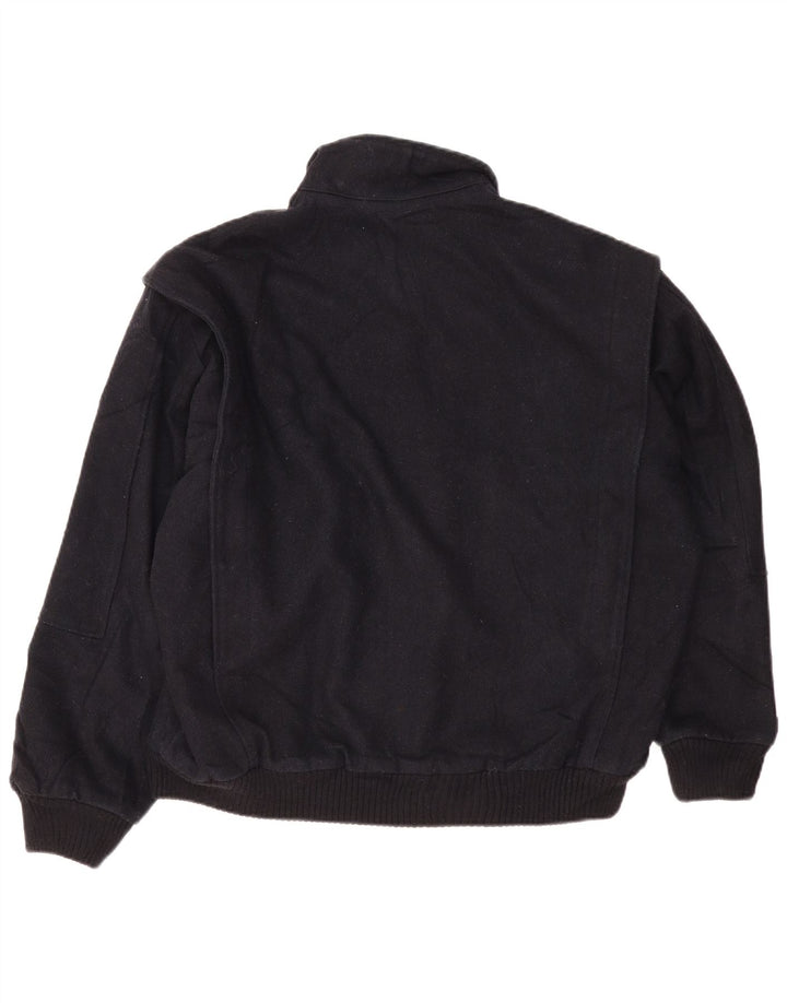 Carrera Mens Bomber Jacket UK 40 Large Navy Blue Wool