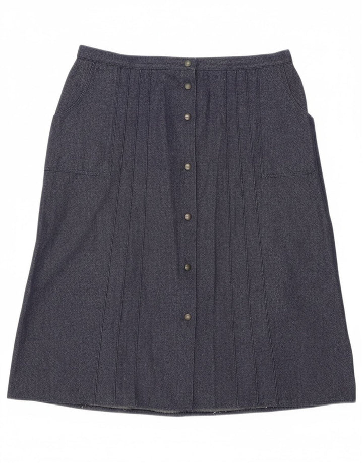 Vintage Womens A-Line Skirt W34 Large Blue
