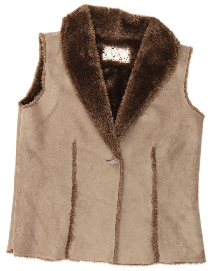 Tulchan Womens Sherpa Gilet UK 14 Large Grey Polyester