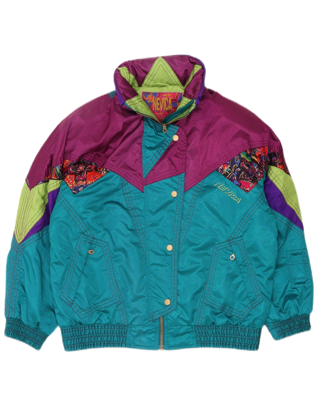 NEVICA Womens Oversized Windbreaker Jacket US 8 Medium Turquoise