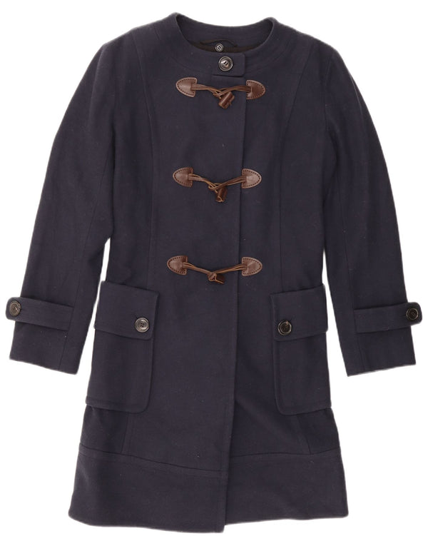 MARLBORO CLASSICS Womens Duffle Coat EU 42 Large Navy Blue Polyester