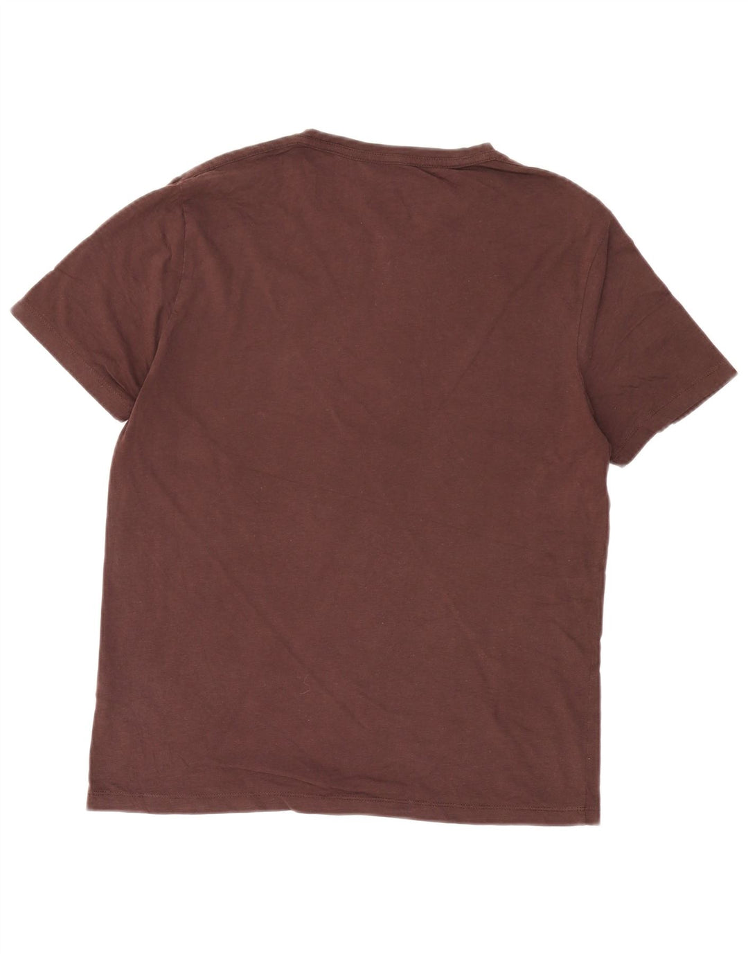 ALL SAINTS Mens T-Shirt Top Large Burgundy Cotton
