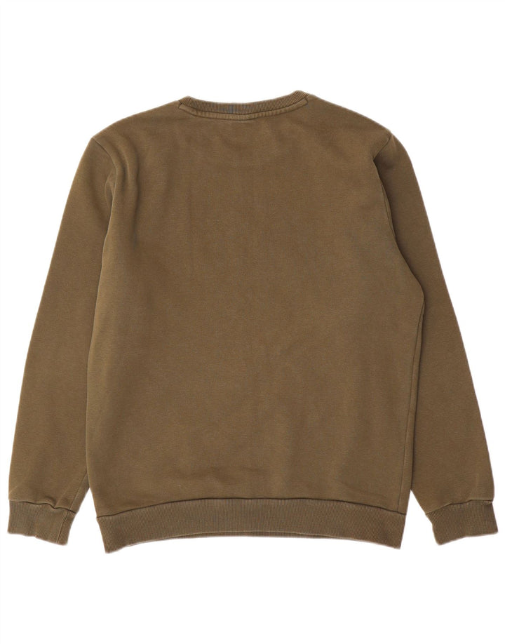 PUMA Mens Sweatshirt Jumper Small Khaki Cotton