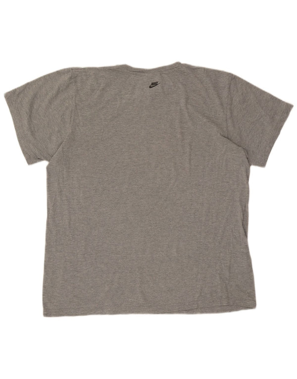 Nike Mens Graphic T-Shirt Top XL Grey Flecked Cotton